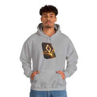 Ingwaz Runic Seed Hoodie - Warm Cotton Blend Pullover - Unisex White