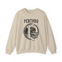Perthro Rune Lot Cup Graphic Sweatshirt - Heavy Blend Fleece Crewneck - Unisex White