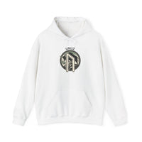 Uruz Rune Bull Norse Graphic Hoodie - Soft Cotton Blend Classic Fit Pullover - Unisex White