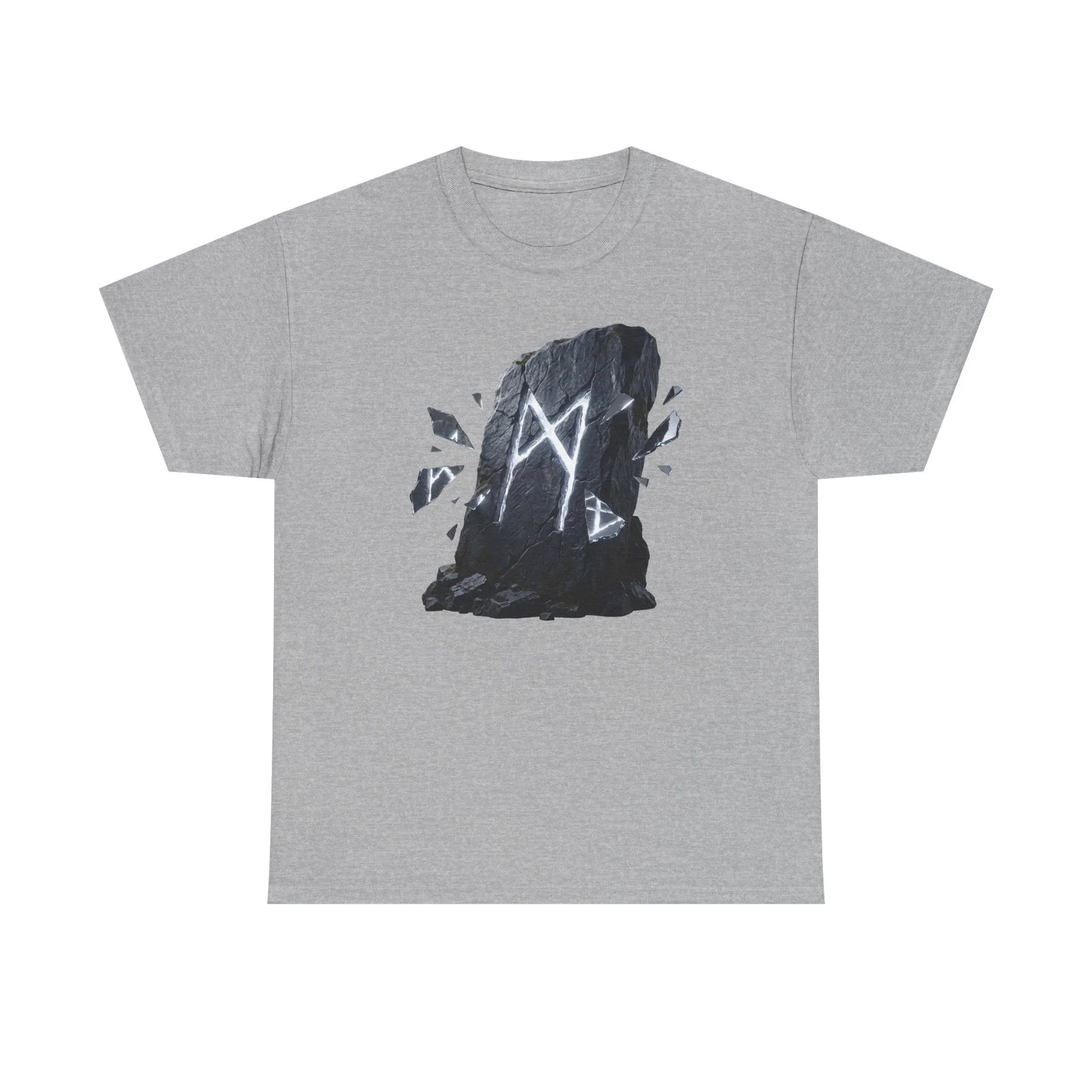 Mannaz Rune Humanity T-Shirt - Heavy Cotton Classic Fit Tee - Unisex White