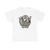 Headbanger Rocker Dogs Graphic T-Shirt - Heavy Cotton Classic Fit Tee - Unisex White