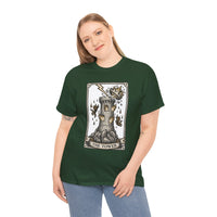 The Tower Tarot Card Graphic T-Shirt - Heavy Cotton Classic Fit Tee - Unisex White
