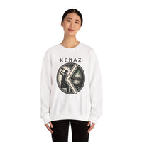 Kenaz Rune Blacksmith Forge Sweatshirt - Soft Cotton Blend Crewneck Fleece - Unisex White