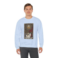 The Sun Tarot Card Sweatshirt - Heavy Blend Fleece Crewneck - Unisex White