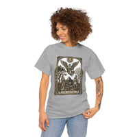 The Lovers Tarot Card Graphic T-Shirt - Heavy Cotton Classic Fit Tee - Unisex White