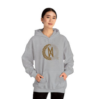 Dagaz Rune Dawn Dusk Threshold Hoodie - Medium Weight Fleece Pullover - Unisex White