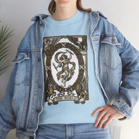The World Tarot Card Graphic T-Shirt - Heavy Cotton Classic Fit Tee - Unisex White