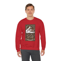 Judgement Tarot Card Graphic Sweatshirt - Heavy Blend Classic Fit Crewneck - Unisex White