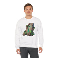 Eihwaz Rune Yggdrasil Tree Sweatshirt - Heavy Blend Classic Crewneck - Unisex Off White