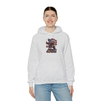 Ninja Cat Ukiyo-e Samurai Hoodie - Soft Fleece Blend Pullover - Unisex White