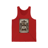 The Emperor Tarot Card Tank Top - Soft Ringspun Cotton Jersey - Unisex White