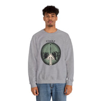 Tiwaz Rune Justice Judgment Sweatshirt - Heavy Blend Fleece Crewneck - Unisex Ash Gray