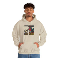 Boss Fight 8-Bit Pixel Gaming Cats Hoodie - Heavy Blend Fleece Pullover - Unisex White