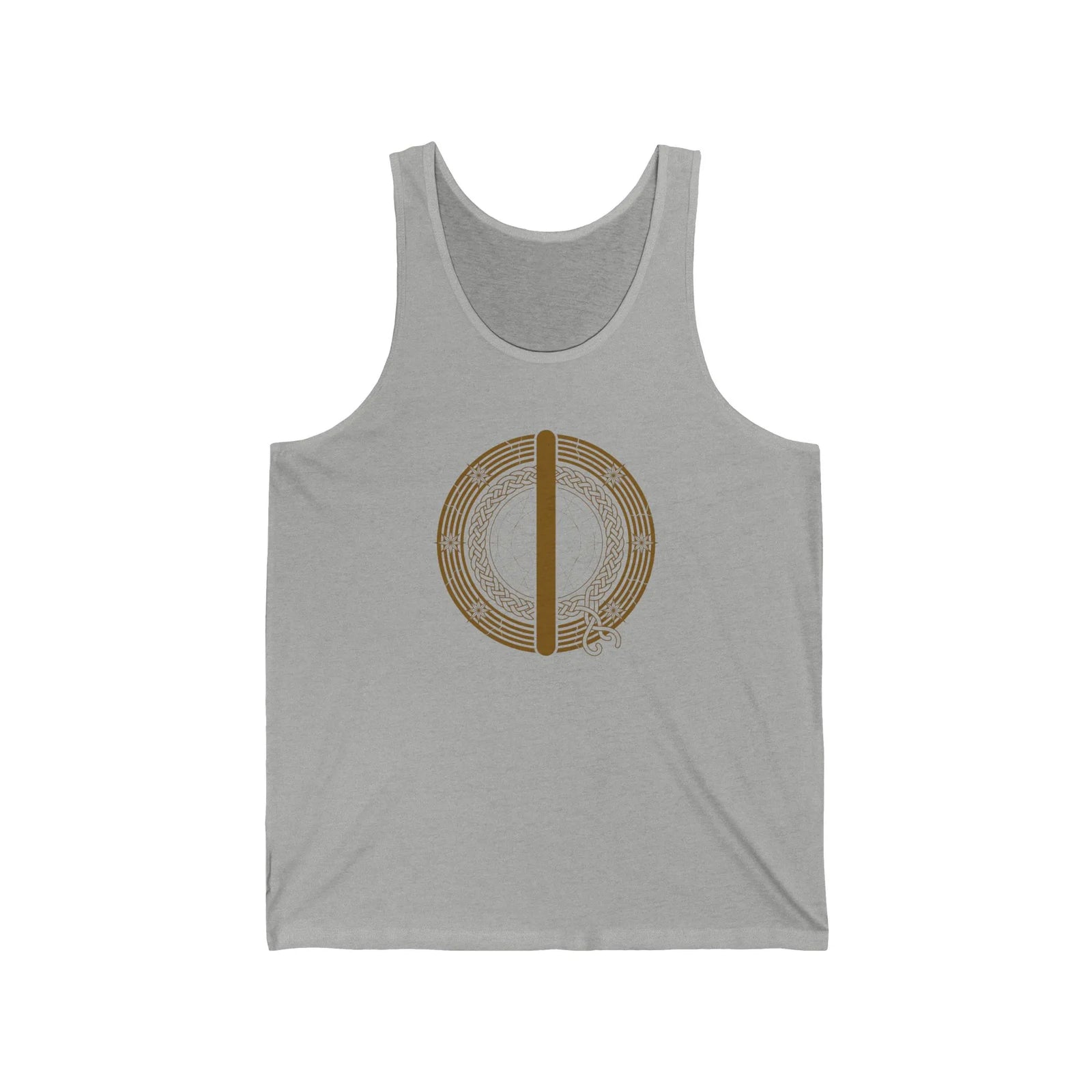 Isa Rune Stillness Graphic Tank Top - Lightweight Jersey Retail Fit - Unisex White