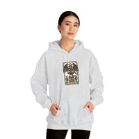 The Devil Tarot Card Graphic Hoodie - Heavy Blend Cotton-Poly Fleece - Unisex White