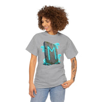 Ehwaz Rune Twin Horse T-Shirt - Heavyweight 100% Cotton Classic Tee - Unisex White