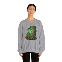 Fehu Wealth Rune Sweatshirt - Heavy Blend Fleece Crewneck - Unisex White