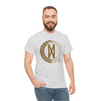 Norse Dagaz Rune Celtic Knot T-Shirt - Heavyweight Cotton Classic Fit Tee - Unisex White