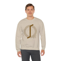Eihwaz Yew Rune Symbol Sweatshirt - Heavy Blend Fleece Crewneck - Unisex Ash