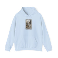 The Empress Tarot Card Hoodie - Heavyweight Cotton Blend Pullover - Unisex Ash