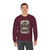 The Emperor Tarot Card Sweatshirt - Soft Durable Fleece Crewneck - Unisex White