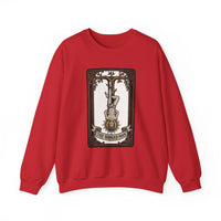 The Hanged Man Tarot Card Sweatshirt - Soft Fleece Classic Fit Crewneck - Unisex Off White