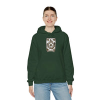 Wheel of Fortune Tarot Card Hoodie - Soft Fleece Blend Pullover - Unisex Off White