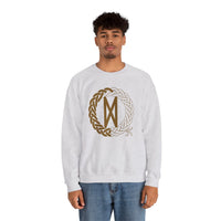Dagaz Rune Dawn & Dusk Sweatshirt - Heavy Blend Classic Fit Crewneck - Unisex White