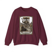 The Chariot Tarot Card Sweatshirt - Heavy Blend Cotton-Poly Crewneck - Unisex White