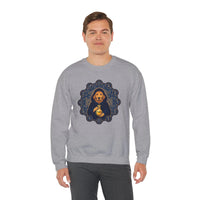 Alchemist Dog Sacred Geometry Spirit Sweatshirt - Heavy Blend Fleece Crewneck - Unisex Ash