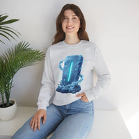 Isa Rune Ice Glacier Sweatshirt - Heavy Blend Fleece Crewneck - Unisex White