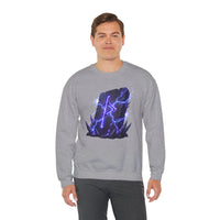 Thurisaz Thorn Rune Graphic Sweatshirt - Heavy Blend Crewneck Fleece - Unisex White
