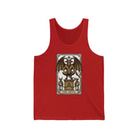 The Devil Tarot Card Tank Top - Lightweight Ring-Spun Cotton Tank - Unisex White