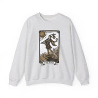 The Fool Tarot Card Graphic Sweatshirt - Heavy Blend Crewneck Fleece - Unisex White