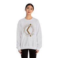Kenaz Rune Creative Fire Sweatshirt - Heavy Cotton Blend Crewneck - Unisex Off White
