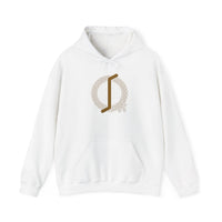 Eihwaz Rune World Tree Graphic Hoodie - Heavy Blend Fleece Pullover - Unisex White
