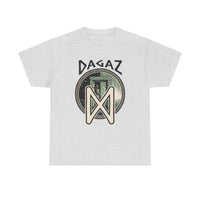 Dagaz Rune Threshold Portal T-Shirt - Heavy Cotton Classic Fit Tee - Unisex White