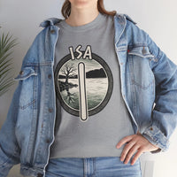 Isa Rune Ice Landscape T-Shirt - Heavy Cotton Classic Fit Crewneck - Unisex White