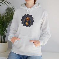 Alchemist Dog Sacred Geometry Hoodie - Midweight Cotton-Poly Pullover - Unisex White