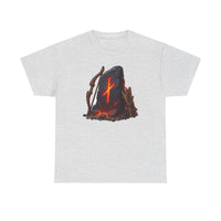 Nauthiz Rune Need-Fire Graphic T-Shirt - Heavyweight 100% Cotton Classic Fit - Unisex White