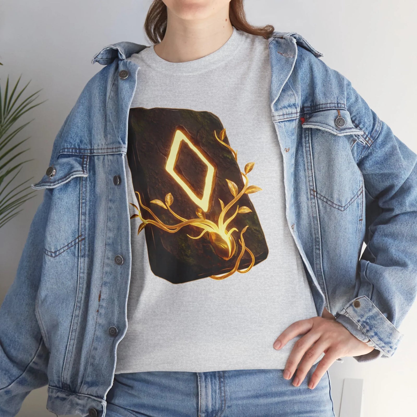 Ingwaz Rune Sacred Seed T-Shirt - Heavy Cotton Classic Fit Tee - Unisex White