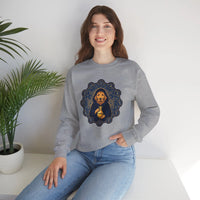 Alchemist Dog Sacred Geometry Spirit Sweatshirt - Heavy Blend Fleece Crewneck - Unisex Ash