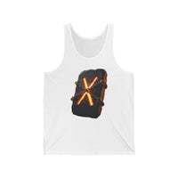 Gebo (ᚷ) Rune Tank Top - Lightweight Combed Cotton Retail Fit - Unisex White