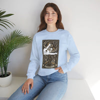 Judgement Tarot Card Graphic Sweatshirt - Heavy Blend Classic Fit Crewneck - Unisex White