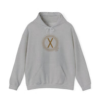 Gebo Rune Norse Graphic Hoodie - Heavy Blend Fleece Pullover - Unisex White