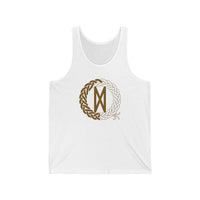 Dagaz Rune Dawn Dusk Graphic Tank Top - Soft Lightweight Retail Fit Jersey - Unisex White
