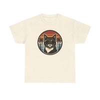 Tuxedo Cool Cats 70s Sunset Aviators T-Shirt - Heavy Cotton Classic Fit Tee - Unisex White