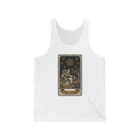 Mystic Star Tarot Card Tank Top - Lightweight Jersey Retail Fit - Unisex White
