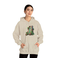 Eihwaz Rune Yggdrasil Tree Hoodie - Cozy Fleece Cotton Blend Pullover - Unisex White S-5XL