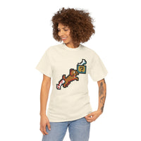 8-Bit Pixel Gaming Dogs T-Shirt - Heavy Cotton Classic Fit Tee - Unisex White